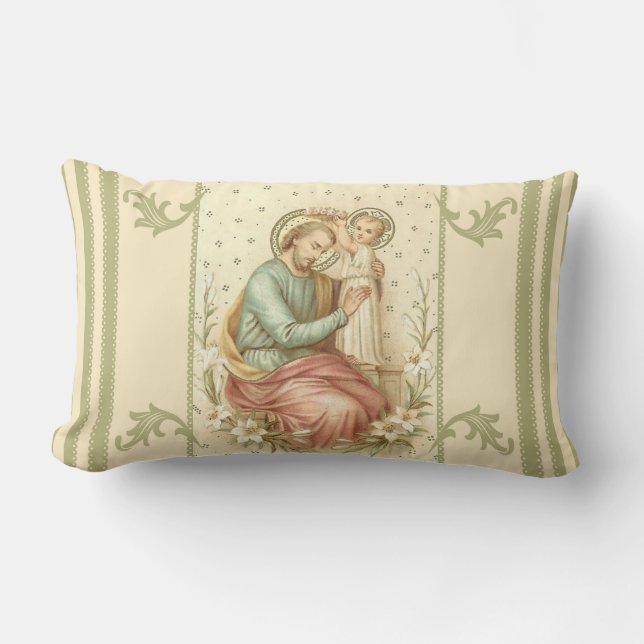Coussin Rectangle Couronnement de St Joseph par Jésus (Recto)