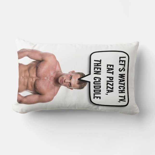 COUSSIN RECTANGLE COUSSIN, CUDDLE ET PIZZA (Recto)