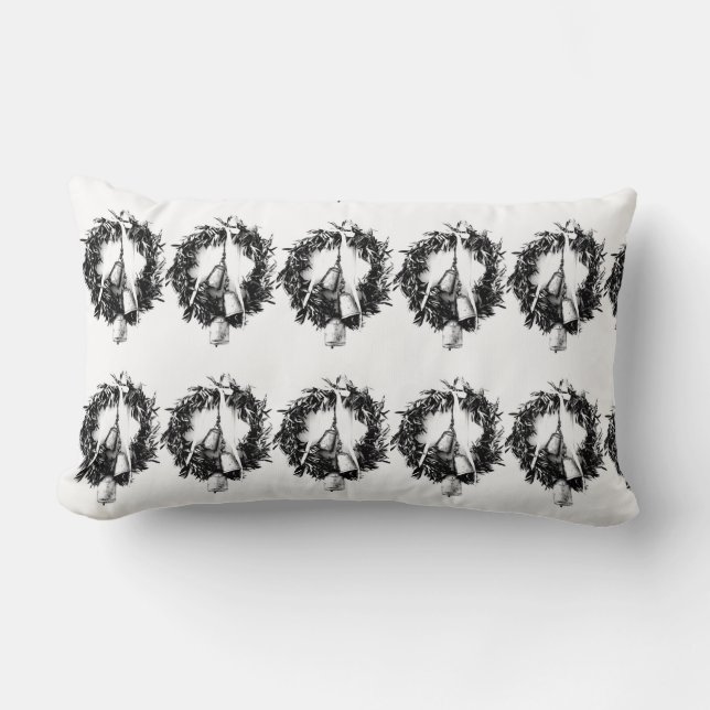 COUSSIN RECTANGLE **COUSSIN NOIR ET BLANC DE LA VAGUE** NOËL (Recto)