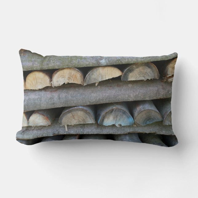 Coussin Rectangle Coussinets avec des motifs en bois (Recto)