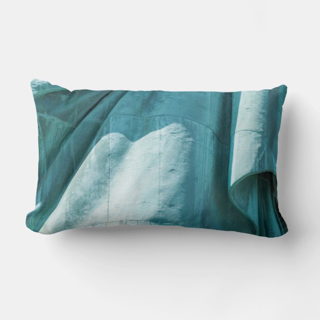 Coussin Rectangle couverture en tissu turquoise (Recto)