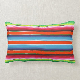 Coussin Rectangle Couverture traditionnelle de Mexicain de fiesta de