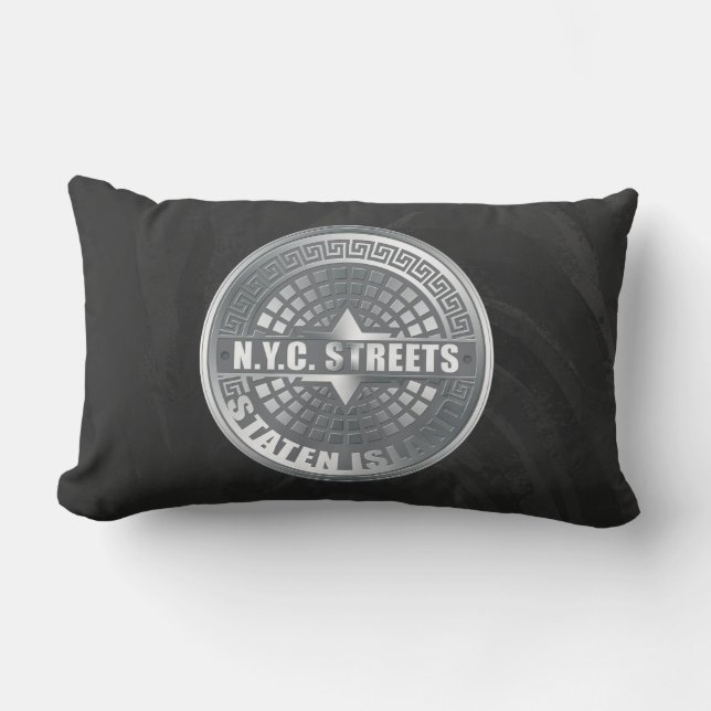 Coussin Rectangle Couvertures de trou d'homme Staten Island (Recto)