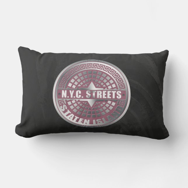 Coussin Rectangle Couvertures de trou d'homme Staten Island (Recto)