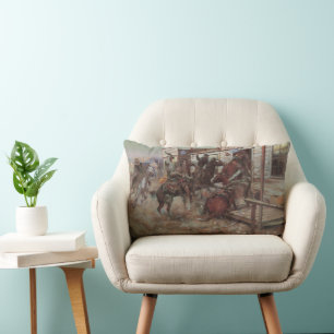Coussin Rectangle Cowboys d'antan, Dans "In Without Knocking" de CM 