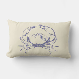 Coussin Rectangle Crabe bleu