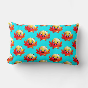 Coussin Rectangle Crabes de dessin animé mignons