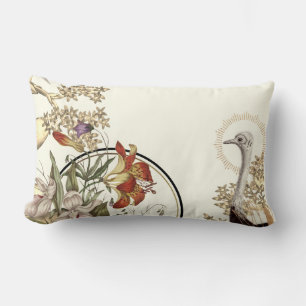 Coussin Rectangle Creamy Ivoire Artistique Tigre Lily Design floral