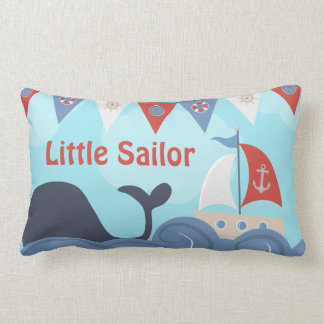 Coussin Rectangle Crèche nautique de baleine d'océan de plage de