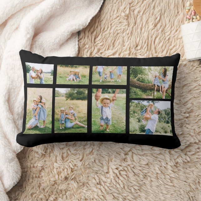 Coussin Rectangle Créer un collage de 8 photos de famille (Couverture)