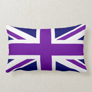 Coussin Rectangle Créer une Union Jack violette personnalisée