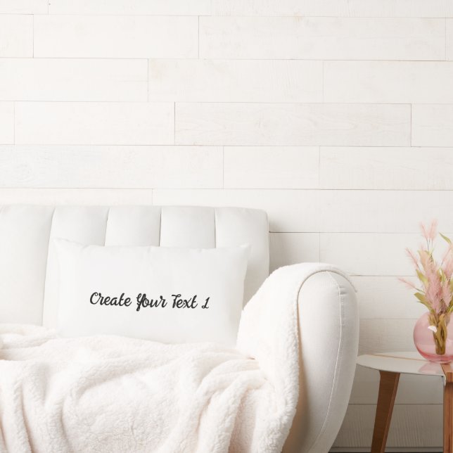 Coussin Rectangle Créer votre texte en couleur noire Texte imprimé d (Canapé)