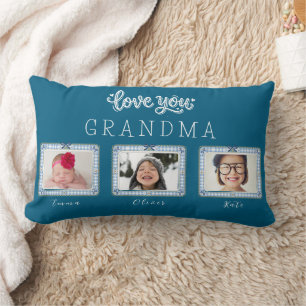 Coussin Rectangle Créez Votre Propre J'Aime Vous Grand-Mère 3 Photo