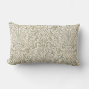 Coussin Rectangle Crème d'Ivoire Antique Ornementation Foisonnante