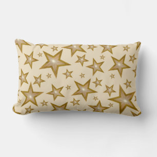 Coussin Rectangle Crème lombaire "Gold" Stars imprimé