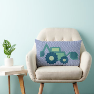 Coussin Rectangle Creuse de gosse verte et bleue
