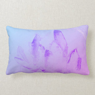 Coussin Rectangle Cristaux modernes d'aquarelle de nouvel abrégé s