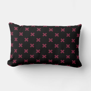 Coussin Rectangle Crochets Mulberry sur noir
