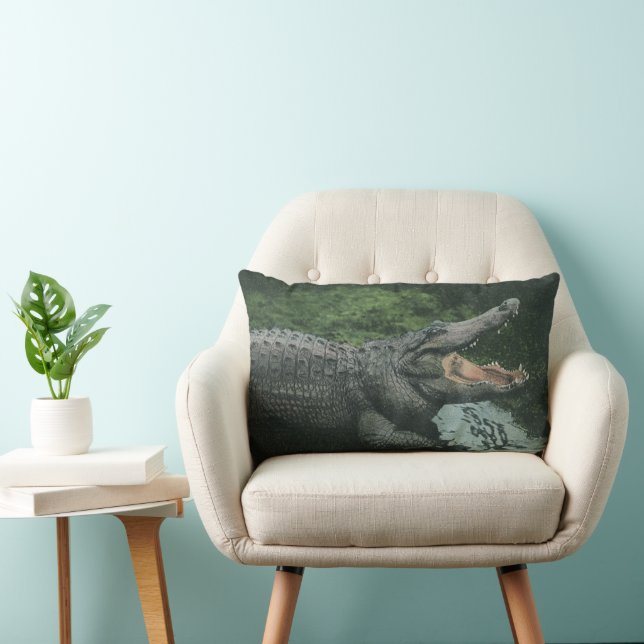 Coussin Rectangle Crocodile Reptiles, Vintage Marine Animal Life (Chaise)