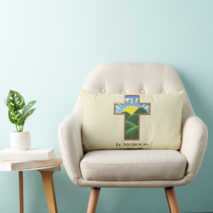 Coussin Rectangle Croix d'anniversaire personnalisée