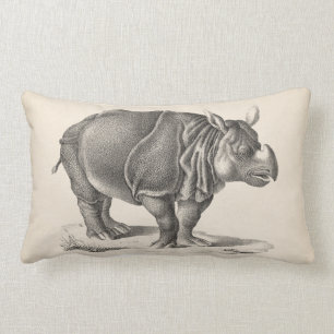 Coussin Rectangle Croquis Brodtmann Rhinoceros