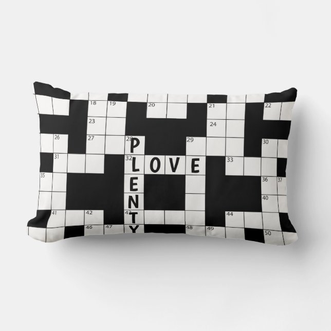 Coussin Rectangle Crossword Puzzle Love (Recto)