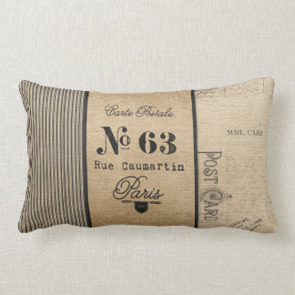 Coussin Rectangle Cru français de toile de jute d'affranchissement