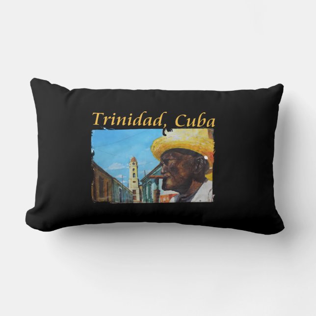 Coussin Rectangle Cuba - Trinidad Cubain Cigar Art (Recto)