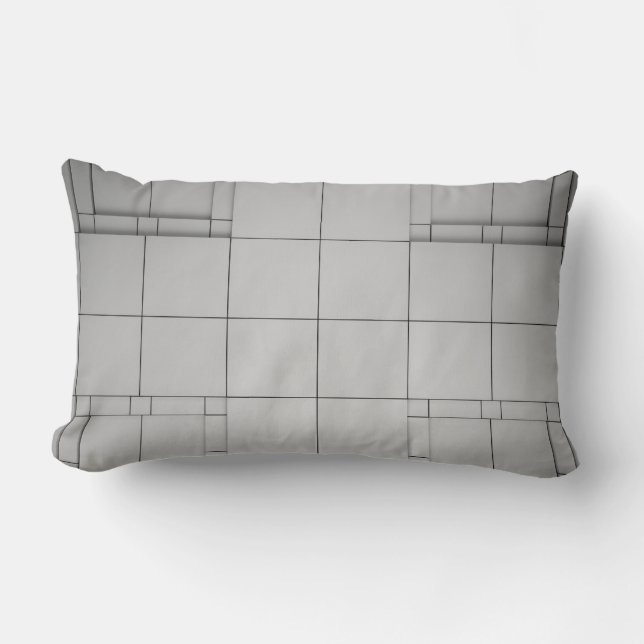 Coussin Rectangle Cubes Abstraits (Recto)