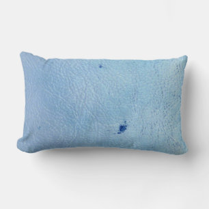 Coussin Rectangle Cuir bleu rustique Faux