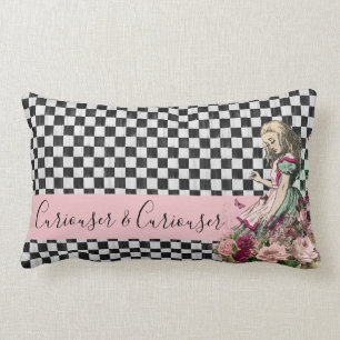 Coussin Rectangle Curiouser et Curiouser Alice au pays des merveille