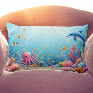 Coussin Rectangle Cushion de sérénité aquatique