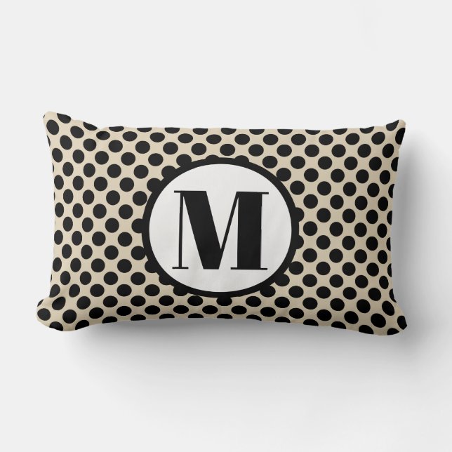 Coussin Rectangle Customisez votre propre point Polka (Recto)