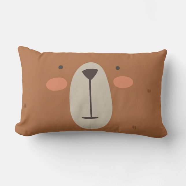 Coussin Rectangle Cute Bear Nursery Salle Enfants (Recto)