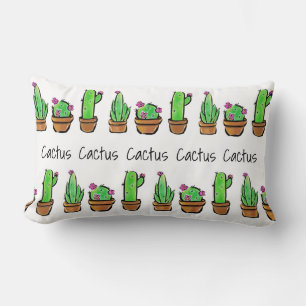 Coussin Rectangle Cute Cactus amour cactus succulents motif