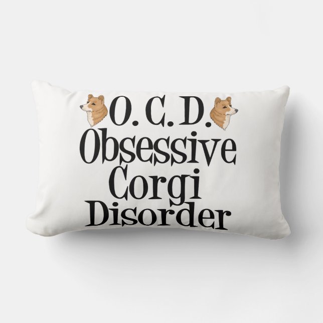 Coussin Rectangle Cute Corgi (Recto)