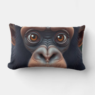 Coussin Rectangle Cute Crazy Funny Chimpanzé Anime Portrait