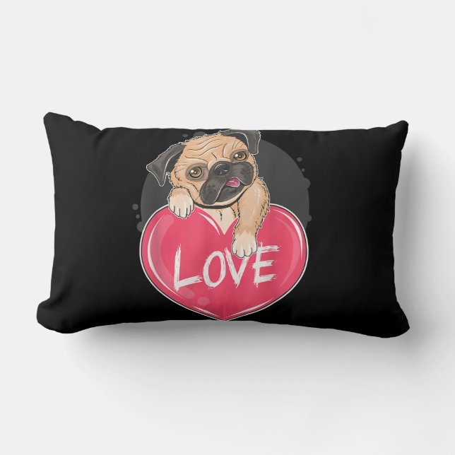 Coussin Rectangle Cute I Steal Hearts Carlin | Cadeau de la Saint-Va (Recto)