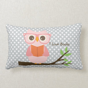 Coussin Rectangle Cute Owl Lecture