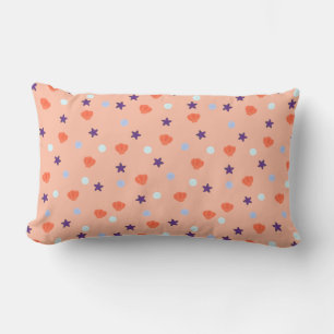 Coussin Rectangle Cute Pastel Halloween Coquillages d'océan & Etoile