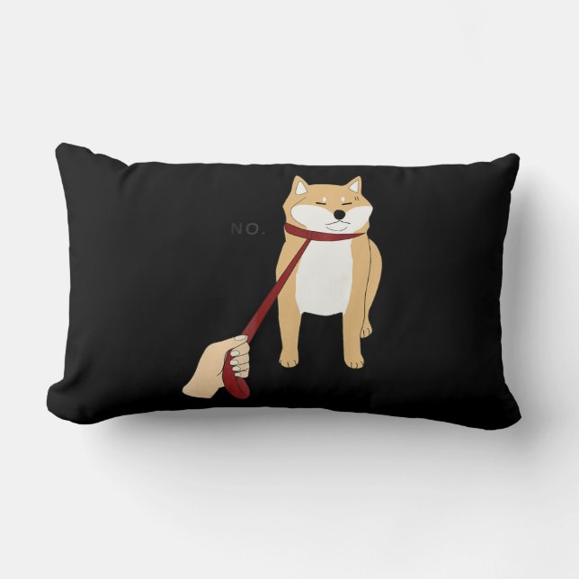 Coussin Rectangle Cute shiba inu | Nope chien drôle design (Recto)