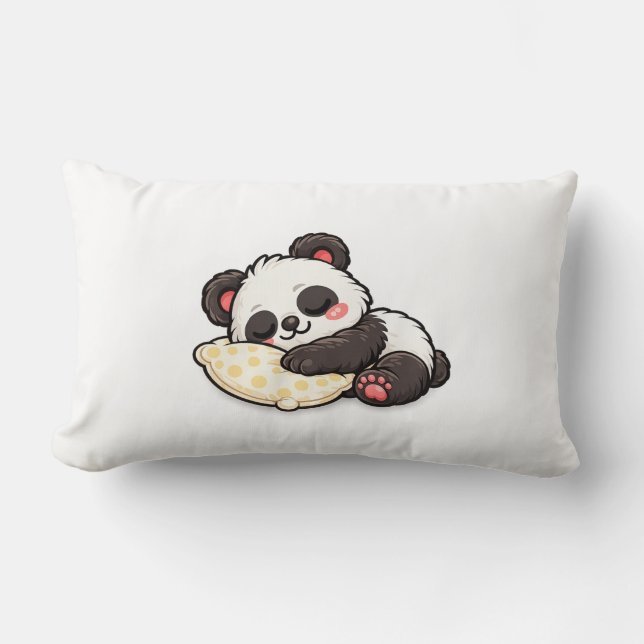 Coussin Rectangle Cute Sleeping Panda with Pillow (Recto)