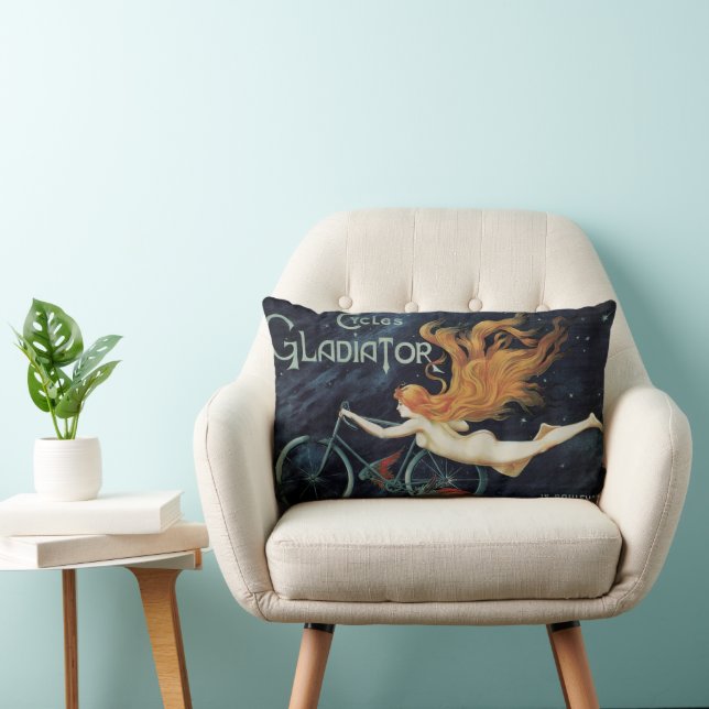 Coussin Rectangle Cycles de gladiateurs, Art Nouveau Victorien Vinta (Chaise)