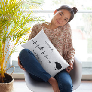 Coussin Rectangle Cycling Life, Nouvelle-Zélande personnalisable