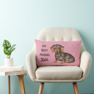 Coussin Rectangle Dachshund Mon meilleur ami Personnalisé Nom de l'a