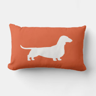 Coussin Rectangle Dachshund Silhouette - Petit chien épluché