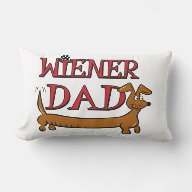 Coussin Rectangle Dachshund Weiner Papa (Recto)