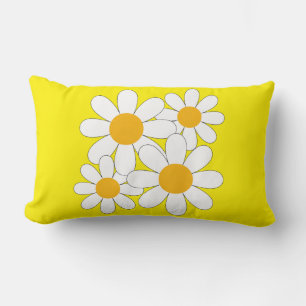 Coussin Rectangle Daisy Lumineuse et Audacieuse