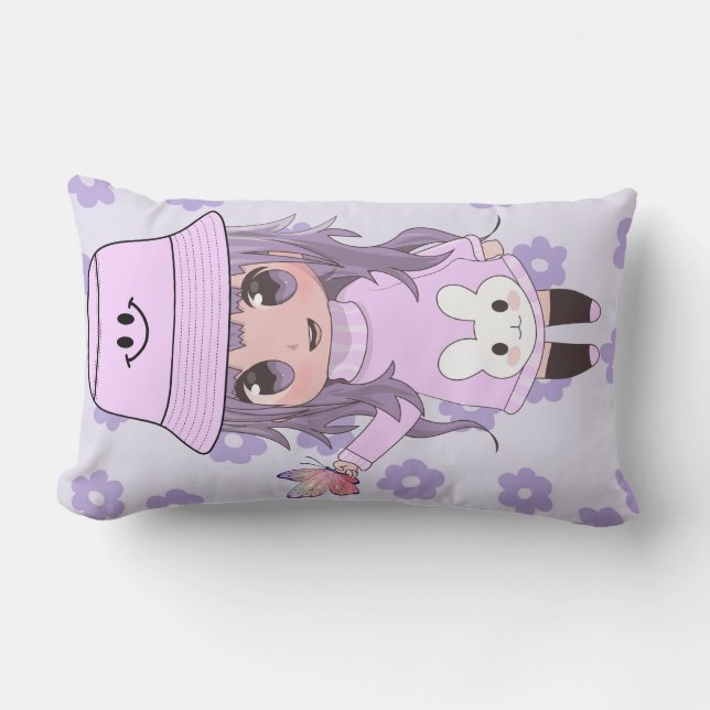 Coussin Rectangle dalls anime style sucrés (Recto)