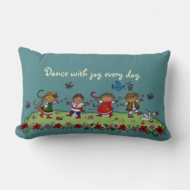 Coussin Rectangle Danse avec joie chaque jour (Recto)